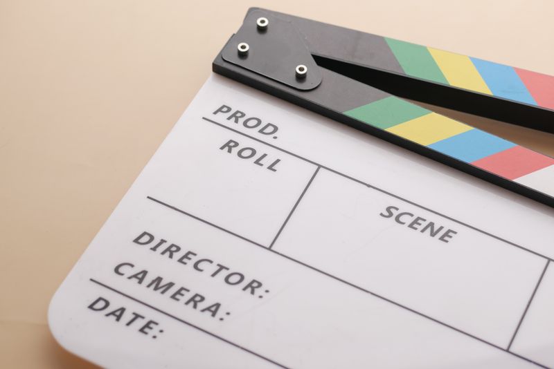 Movie clapboard representing project setup